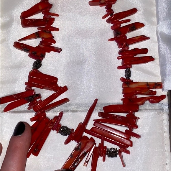 Price Firm!! Red Coral & .925 Sterling Silver - Picture 7 of 8